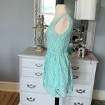 Romantic Crochet Lace Dress Aquamarine Mint Green Fit and Flare Womens Medium Size undefined Photo 2