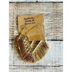 Brand New Tan Fringe Chevron Dangle Gold Tone Earrings Costume Jewelry Buy 3/$18 Photo 5