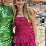 Bardot  Alessia Sequin Mini Dress in Bright Green Size 12 Photo 7