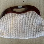 Vintage John Wind Crochet Clutch Bag White Photo 0