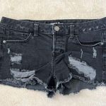 EXPRESS EUC  Black Distressed Jean Shorts Photo 0