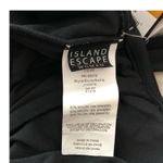 Island Escape Womens‎ Swim Tankini Top Sz 16W Black Knot Front Full Bust Support Photo 8