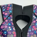 Cape Clogs Leno Sweden Purple Floral Black Leather Slip Resistant SZ 38 US 7.5 Photo 11