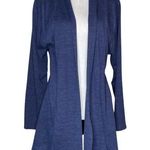 Notations Women's Blue Open Cardigan Pleated Back Size 2X Neutral Capsule Photo 0