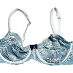 Victoria's Secret  Body‎ By Victoria Unlined Demi Bra 36C Coquette Blue Lace Bow Photo 0