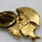 TBN Vintage Gold Tone Small Guardian Angel Pin Photo 3