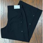 Uniqlo NEW  Women Black Snap-Side Pants 27 W Casual Wide Leg Side Button Trousers Photo 4
