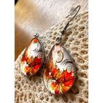 Fall Leaves Earrings New Teardrop Thanksgiving Autumn Leaf Season Dangle… Silver Photo 10