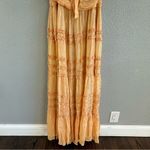BHLDN Anthropologie  Juniper Metallic Tiered Backless High Neck‎ Gown Size 2 Photo 8