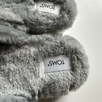 Toms Fluff Slippers Alpargata Mallow Mule Grey Smoke Faux Fur Women NEW Size 9.5 Photo 3