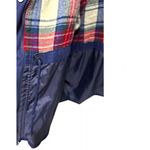Cabin creek Women’s Parka Coat L Navy Blue Flannel Lined Adjustable Warm Photo 4