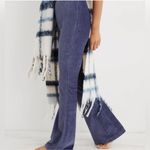 Aerie  Groove-On Velour High Waisted Blue Flare Pants Size Small Petite/Short Photo 1