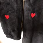PINK - Victoria's Secret VS PINK Teddy One piece pjs Black w/Red Hearts cozy fall limited edition warm Photo 9