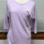 Puma  Lavender Purple Cutout Back 3/4 Sleeve T-Shirt Size Small Photo 0