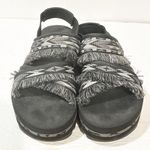Teva Free People x  Black Fringe Ceres Flatform Sandals Womens Size 8 Photo 2