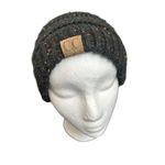 C.C Trendy Warm Chunky Soft Stretch Cable Knit Beanie Skully black speckled Photo 1