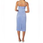 We Wore What Cowlneck Satin Midi Slip Dress Slate Blue Women’s Sz 2 Photo 3