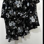 Petal and Pup  BRIGETTE ONE SHOULDER TIERED MIDI DRESS BLACK FLORAL Size Small Photo 2