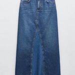 ZARA NWT ZW LONG DENIM SKIRT Photo 5