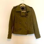 Banana Republic  Womens Coat Sz‎ S Army Green Military Style Jacket Photo 5