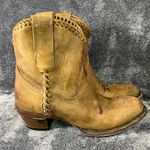 Lane Plain Jane PJ Womens Cowboy Bootie 6 Brown Leather Cowgirl Boots Photo 0