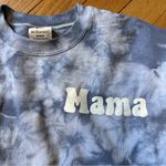 Hanes  Mama Tie Dye Graphic Crew Neck Sweatshirt Womens Medium Blue Photo 1