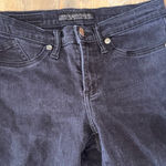 Rock & Republic  Black Denim Pants Gold Stud embellishment Skinny Mid Rise Size 6 Photo 2