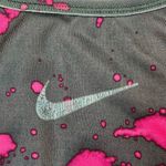 Nike Dri-FIT Black Neon Pink Splatter Racerback Sports Bra Swoosh Photo 1