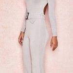 House Of CB  Naomie Grey Fine Knit Trousers Photo 0