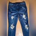 Judy Blue NWOT plus ladies  distressed dark wash denim skinny boyfriend fit 15/32 Photo 1
