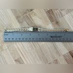 Seiko Ladies Luxury Watch Two-Tone Bracelet Black Rectangular Dial Gold Markers Photo 13