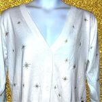 Tipsy Elves  new creamy white cardigan sweater with sparkly gold stars! Photo 2