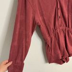 We The Free  Carson Washed Romper in marsala, made of 100% cotton size medium Photo 4