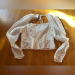 Free People  Chloe Milkmaid Top in White, Size S, NWT Photo 5