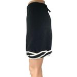 Vestique NEW Black White Braided Hem High Waist Mini Straight Pencil Skirt Sz L Photo 1