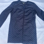 Karl Lagerfeld  Dark Blue Geometric Long Sleeve coat . Photo 0