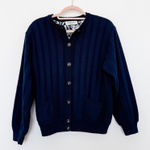 Morado Womens Cardigan Size L Navy Blue Button Front Classic Preppy‎ Parisian Size L Photo 0