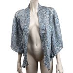 Japna  Blue Bohemian Floral Print Open Kimono‎ Cover Photo 0