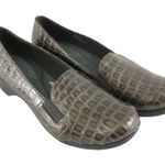 Soft Style Womens Loafers Slip On Faux Leather Crocodile Print Brown Size 8.5 Photo 0