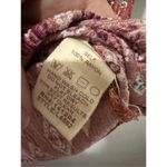 Hem & Thread  Crochet Lace Red 100% Rayon Long Sleeve Top sz L Boho Cottagecore Photo 3