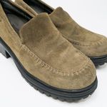 Predictions Vintage 90s  Brown Leather Heeled Loafers Photo 5