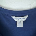 Tommy Bahama  Marina Slub Navy Sleeveless Tassel Tie Ruffle Hem Dress Size Large Photo 2