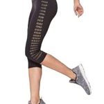 Lululemon Reveal Crop 17" Leggings Stripes Mesh Athletic Stretch Yoga Black 6 Photo 0