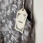 Entro  Floral Sleeveless Tiered Peplum Tank Top Gray Small Layered Criss-Cross Photo 3