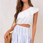 Princess Polly Blue And White Skirt Photo 0