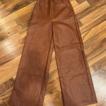 Princess Polly faux leather wide leg trouser pant size 2 Photo 0