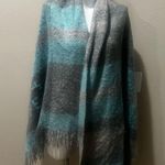 Super dry teal and gray scarf Photo 2