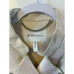 BCBGeneration Light Pink Faux Leather Jacket Cropped Full Zipper Size L NWOT Photo 1