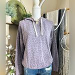 Buffalo David Bitton Light Purple Lilac Leopard Print Hooded Sweatshirt Photo 3