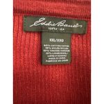 Eddie Bauer  Lambswool Wool Blend Cardigan Orange Sweater Womens Size XXL Preppy Photo 3